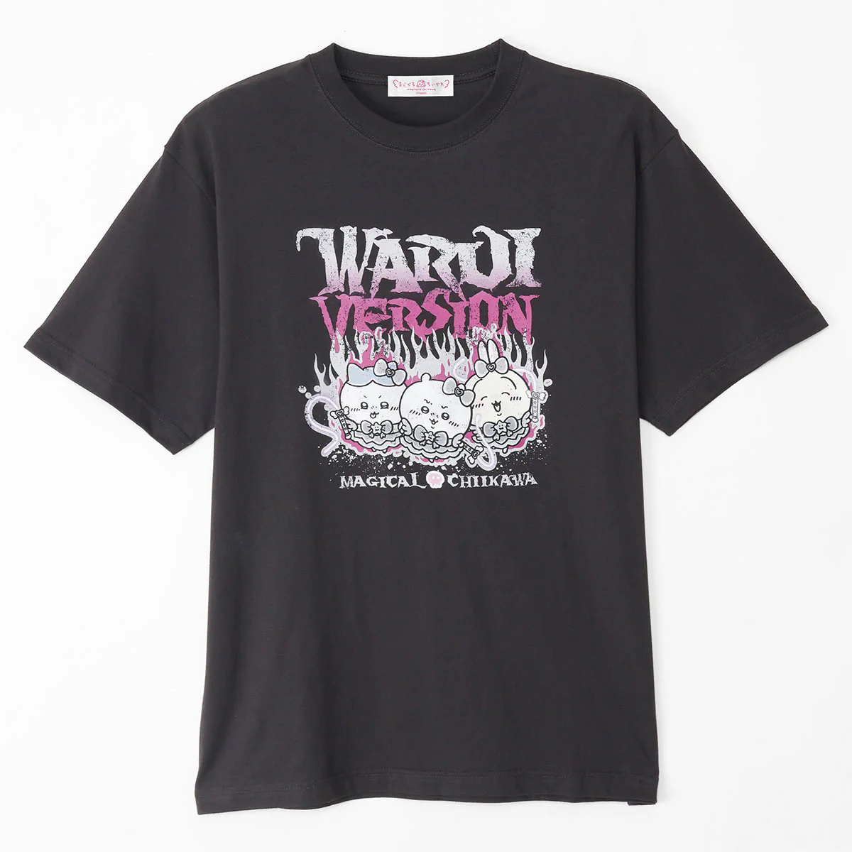 ちいかわ まじかるちいかわ Tシャツ 悪いバージョンだ 3人 スミ - Image 3