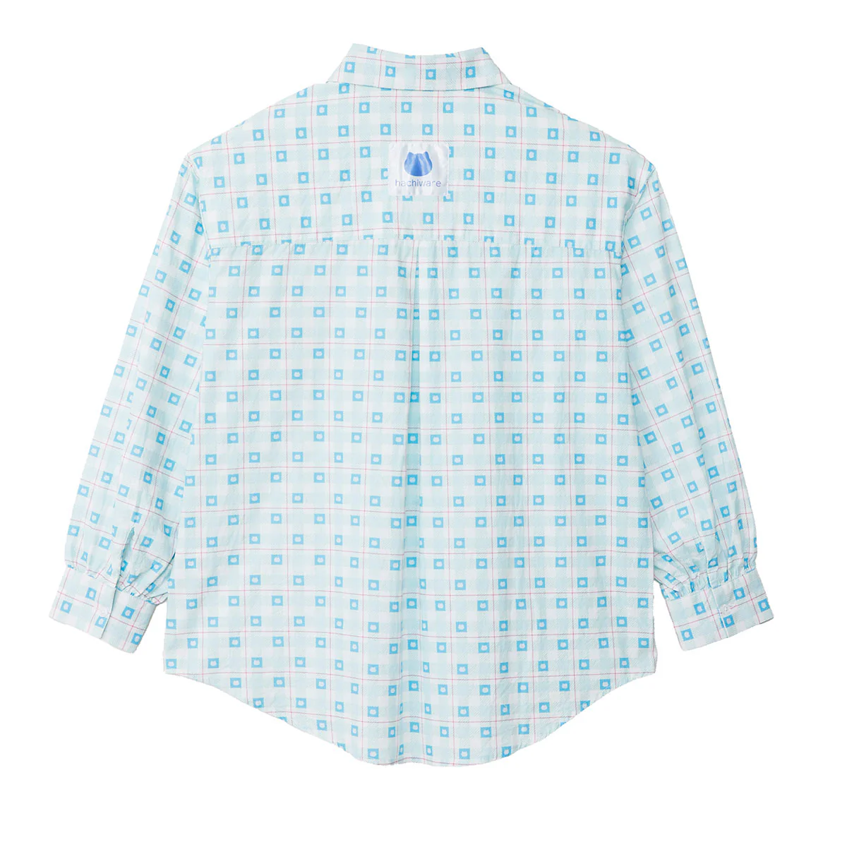 ちいかわ チェックシリーズ シャツ ハチワレ ブルー - Image 11