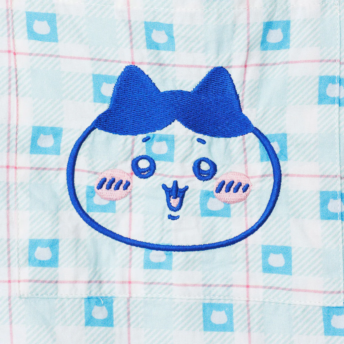 ちいかわ チェックシリーズ シャツ ハチワレ ブルー - Image 13