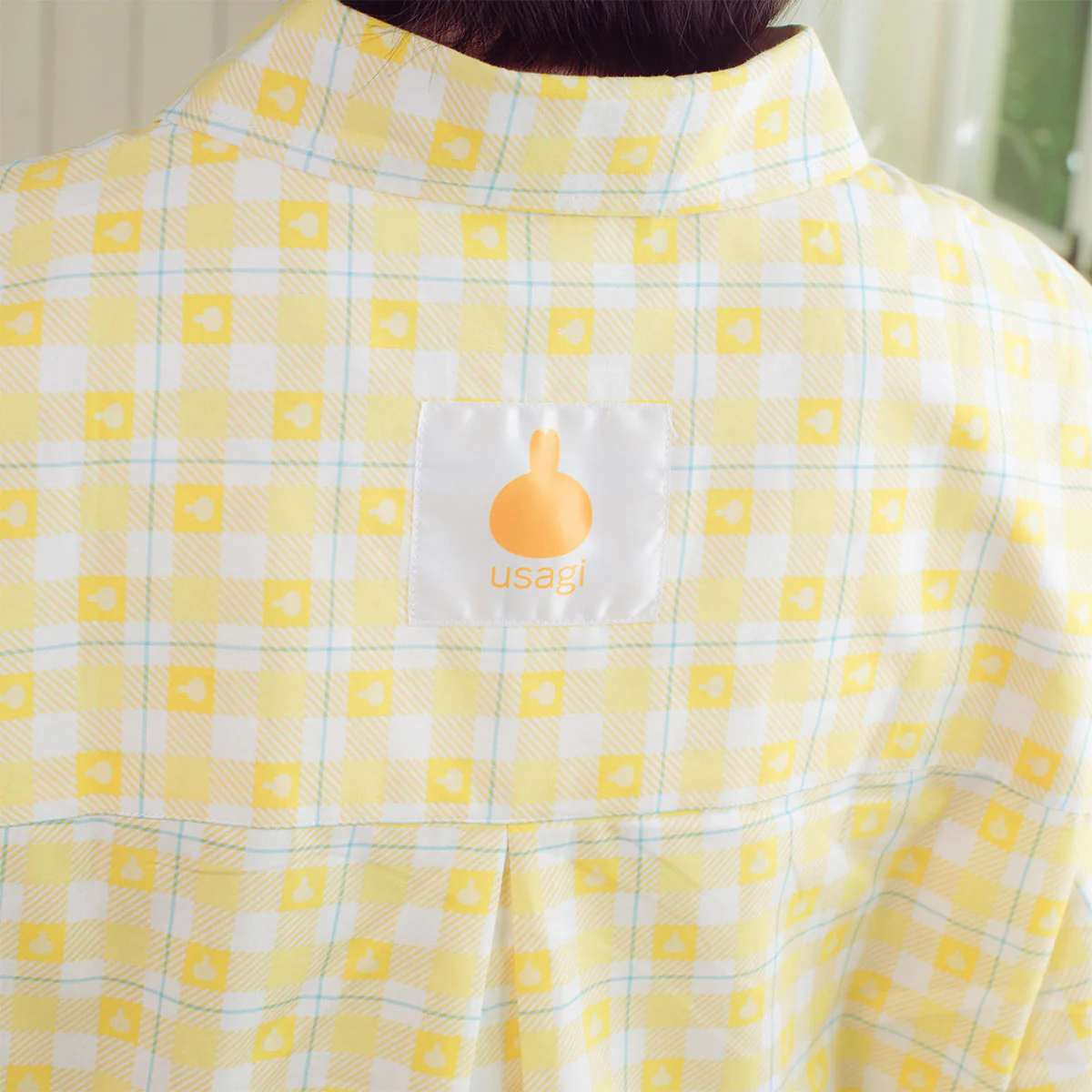 ちいかわ チェックシリーズ シャツ うさぎ イエロー - Image 6
