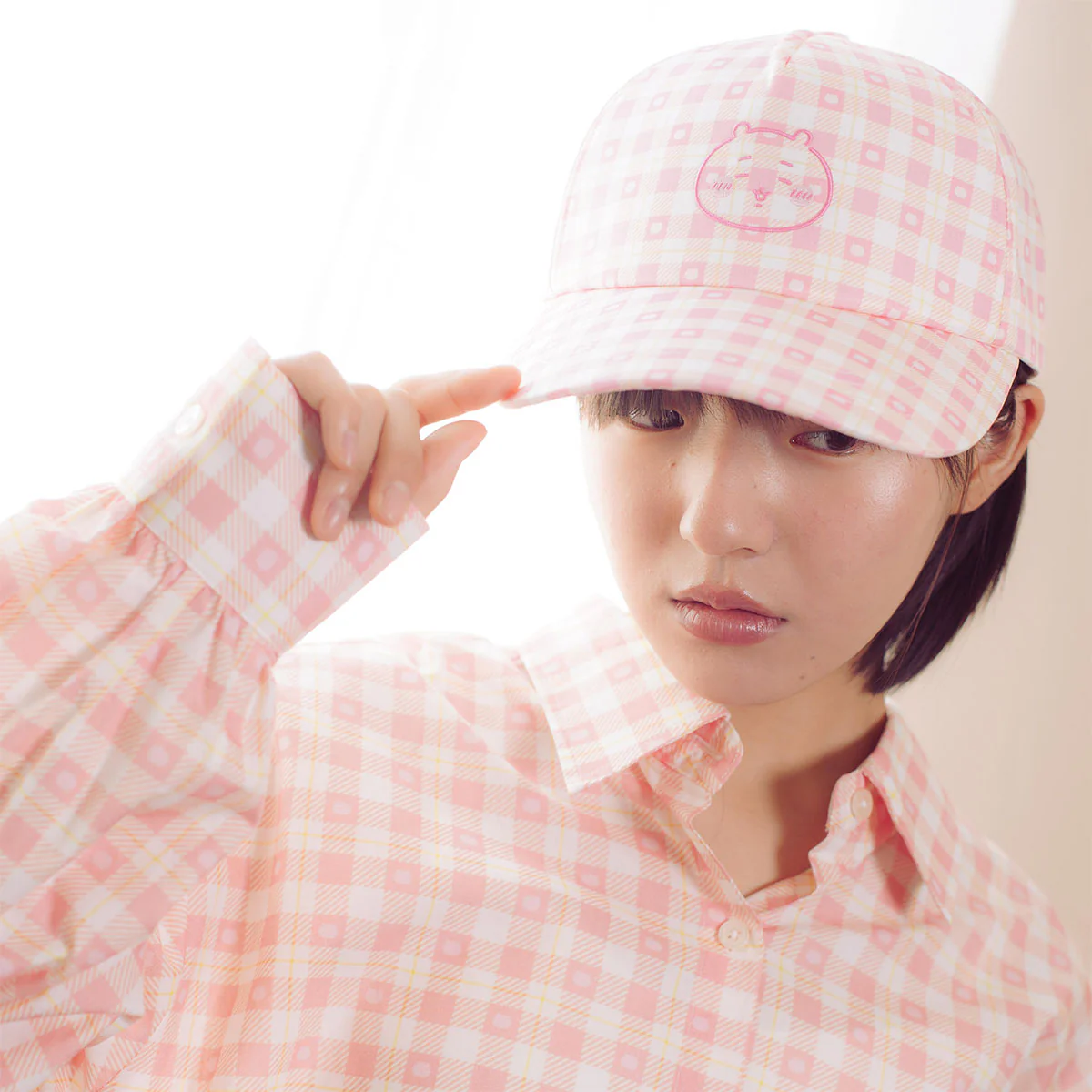 ちいかわ チェックシリーズ CAP ちいかわ ピンク - Image 3
