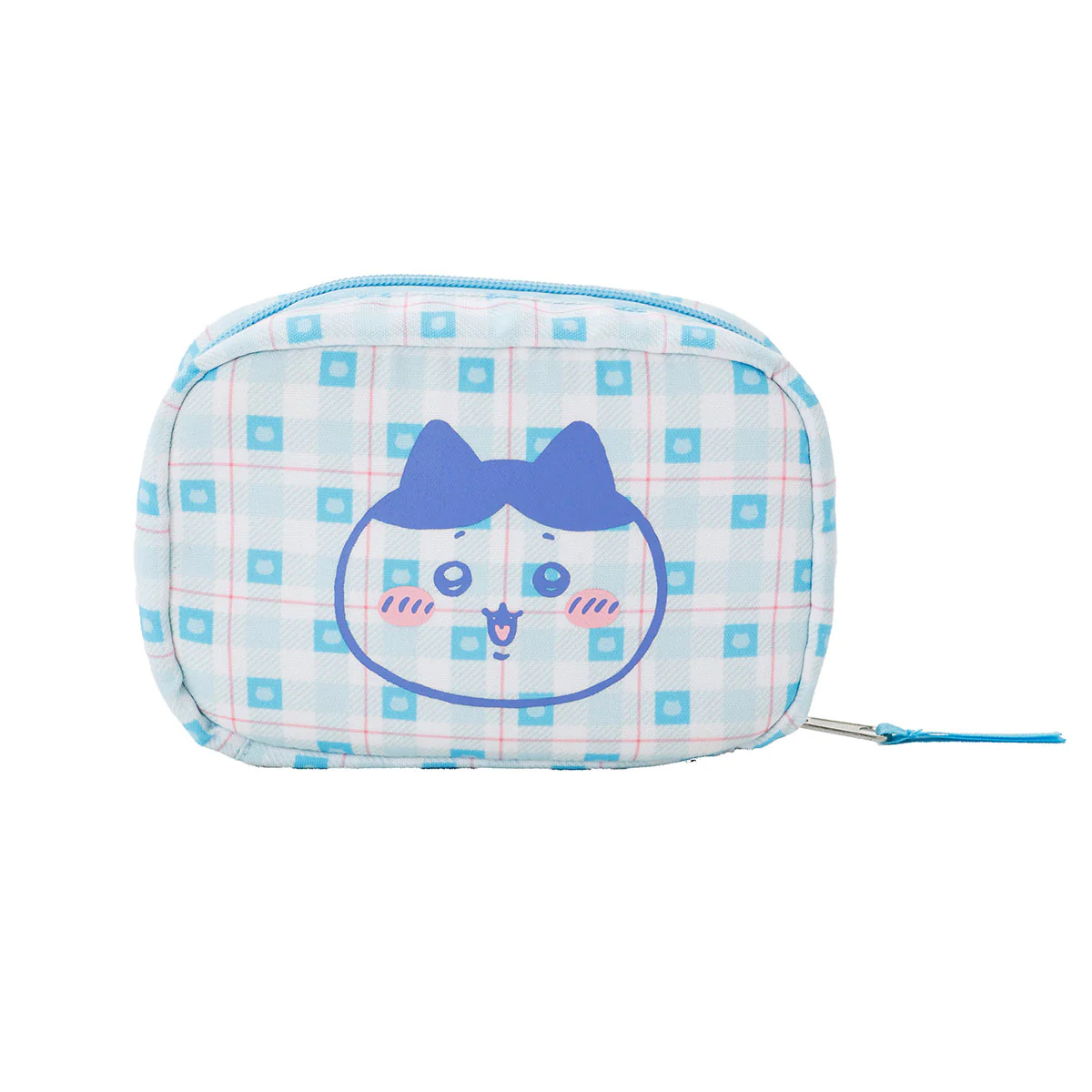 ちいかわ チェックシリーズ ポーチ ハチワレ ブルー - Image 6