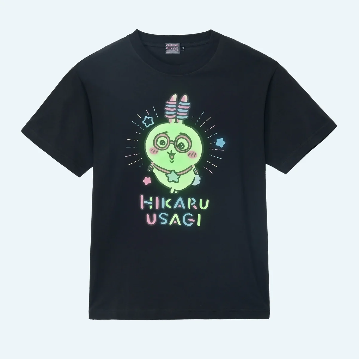 ちいかわ ちいかわパーク 蓄光Tシャツ 光るうさぎ ブラック - Image 2