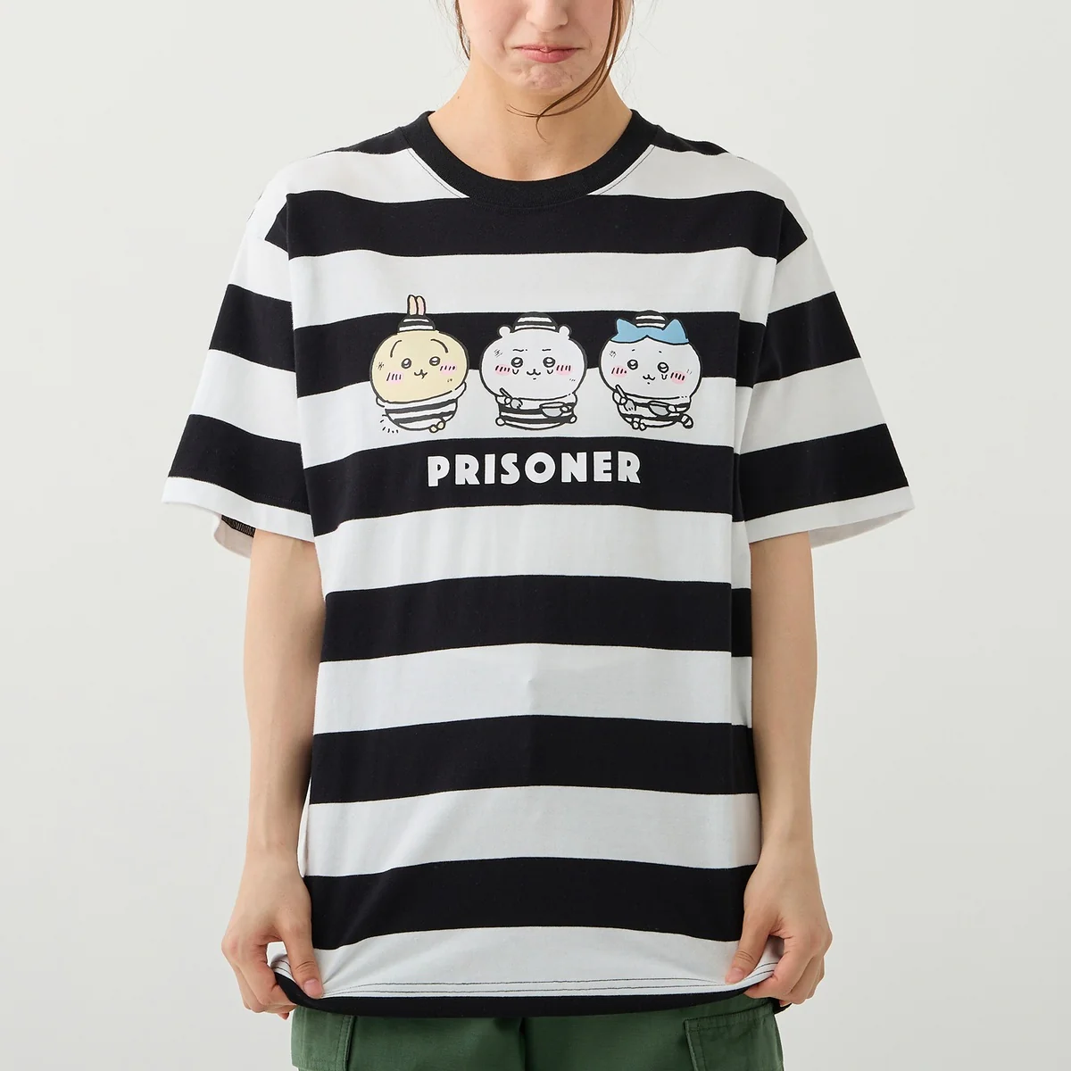 ちいかわ ちいかわパーク Tシャツ プリズン ボーダー - Image 3