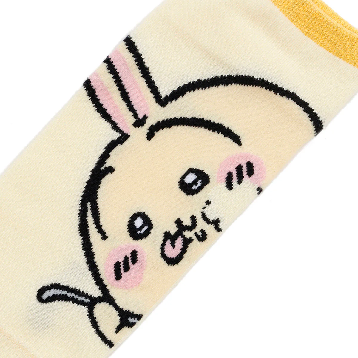 ちいかわ クルーソックス うさぎアップ ライトイエロー - Image 4