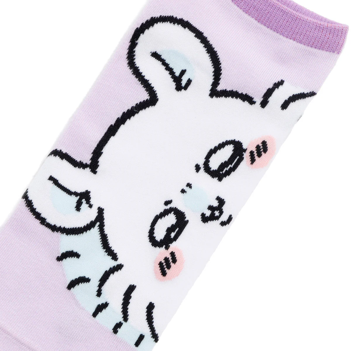 ちいかわ クルーソックス モモンガアップ ライトパープル - Image 4