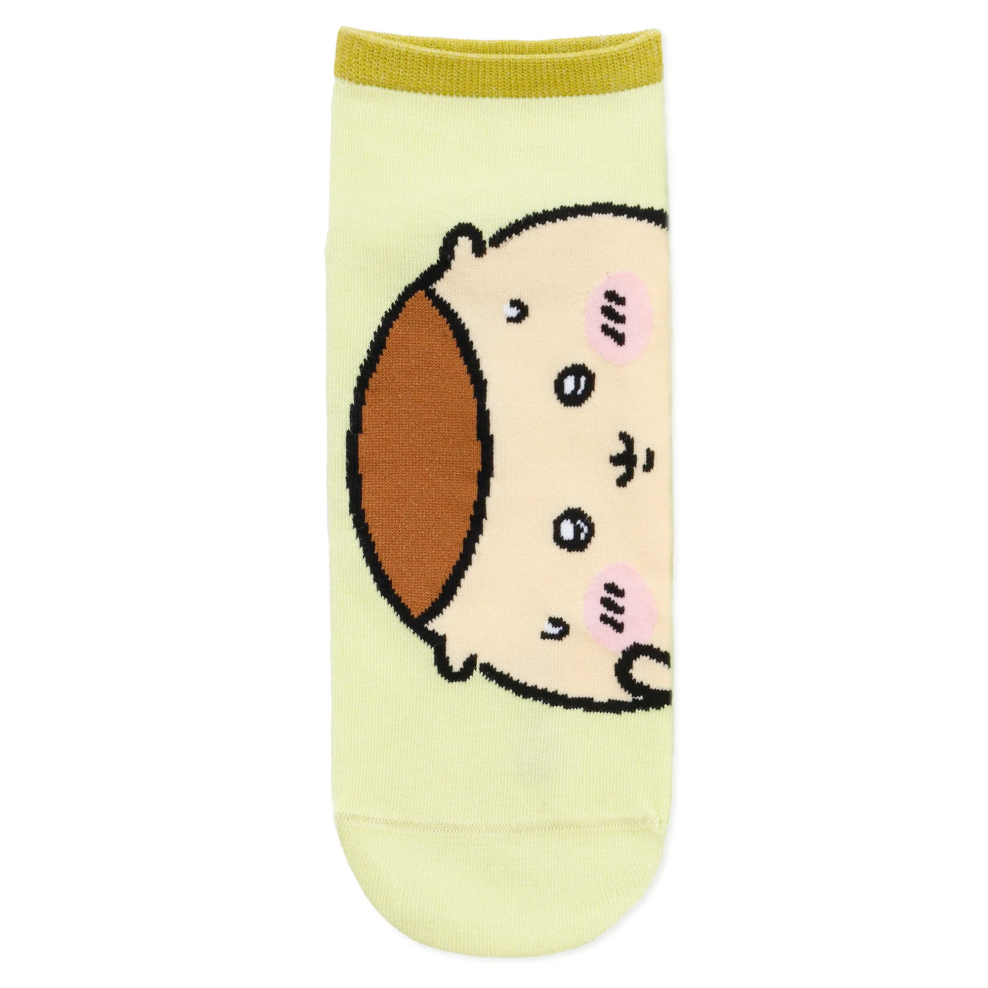 ちいかわ クルーソックス くりまんじゅうアップ ライトグリーン - Image 3