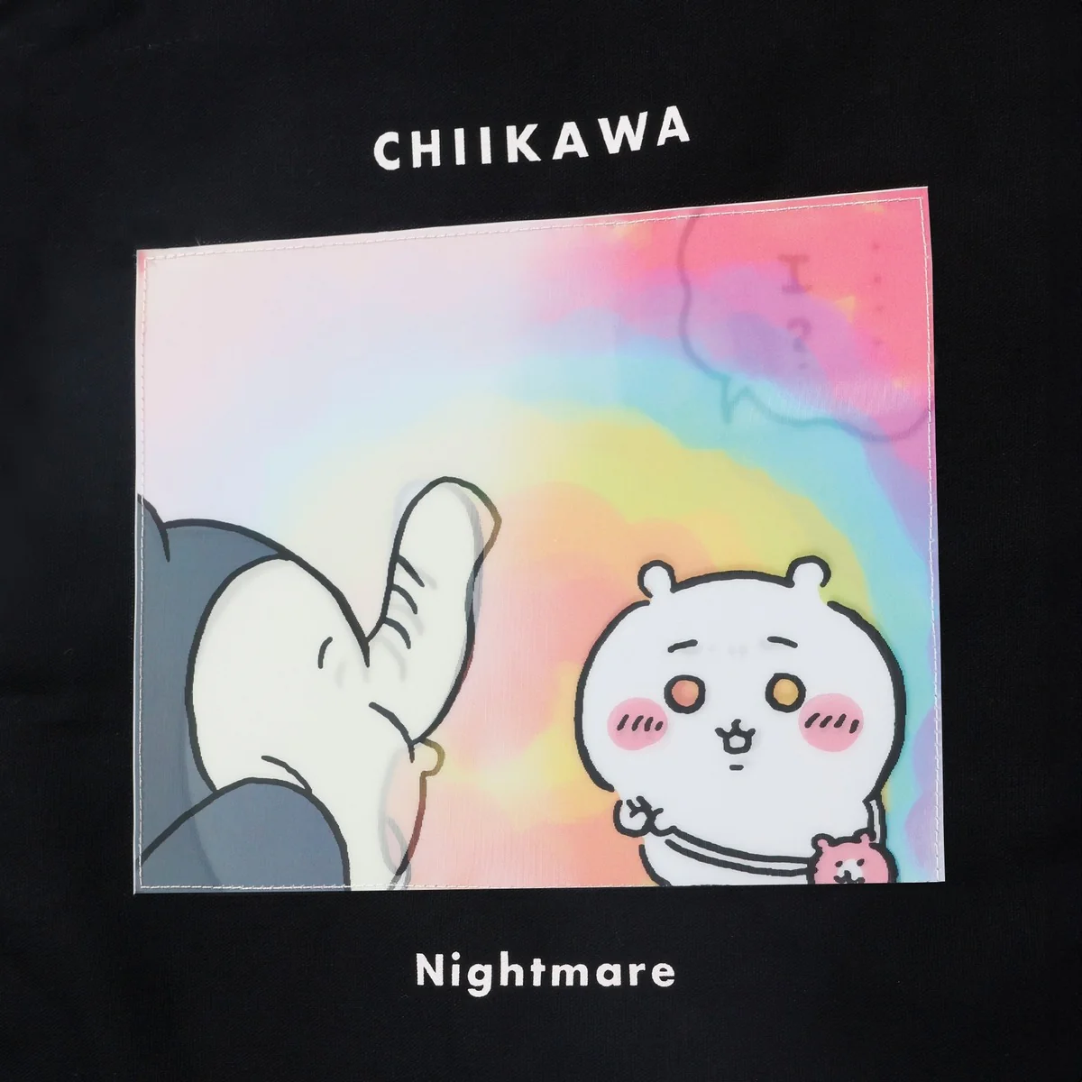 ちいかわ ちいかわパーク レンチキュラートートバッグ 悪夢 ブラック/ピンク - Image 5