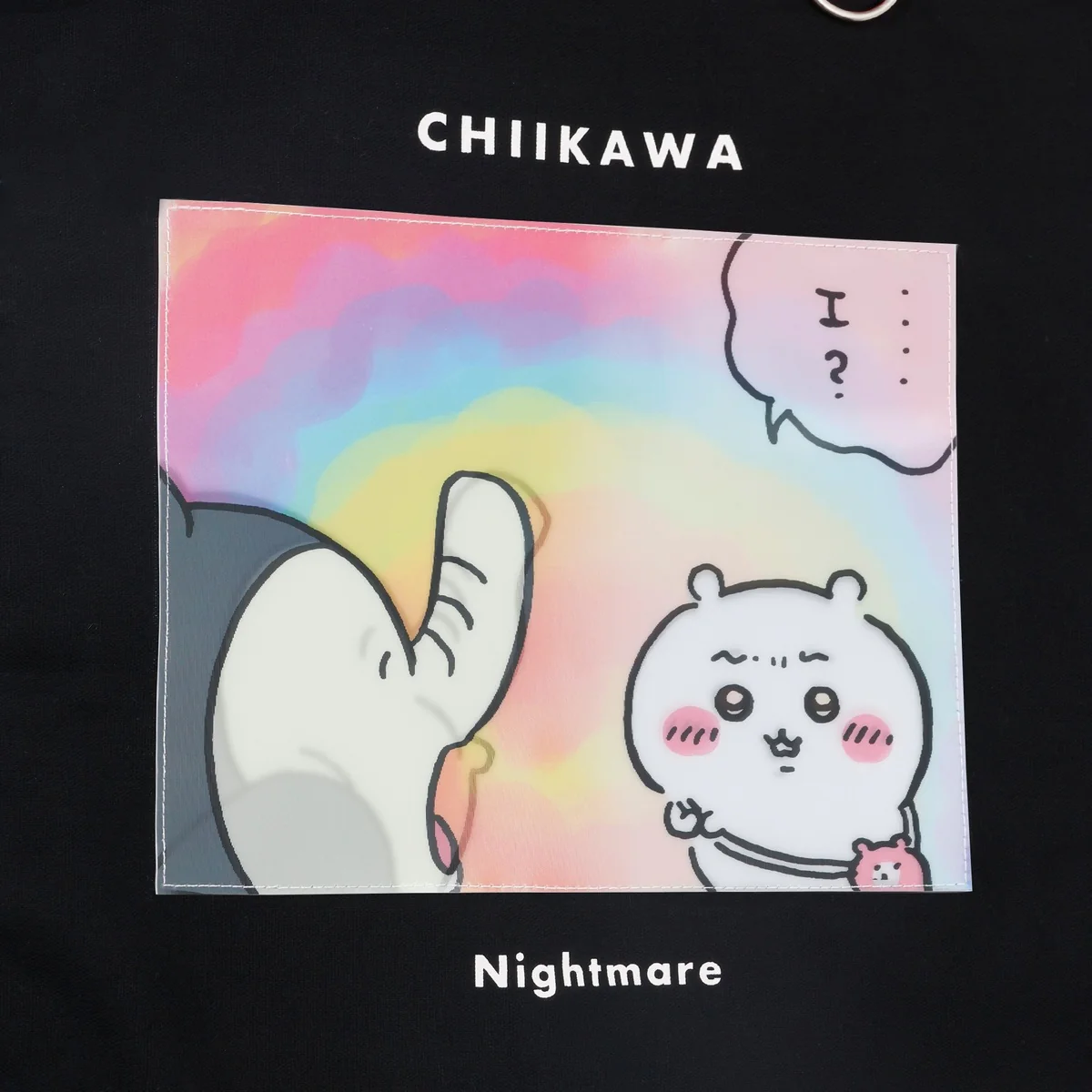 ちいかわ ちいかわパーク レンチキュラートートバッグ 悪夢 ブラック/ピンク - Image 6