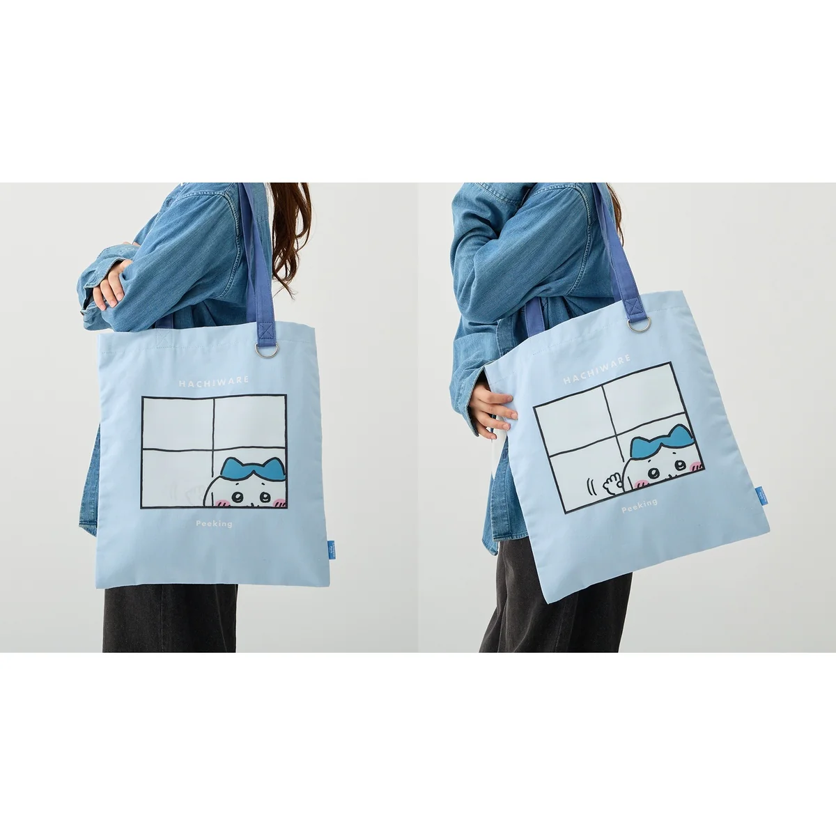 ちいかわ ちいかわパーク レンチキュラートートバッグ 4級は一緒に受けよう サックス/ネイビー - Image 2