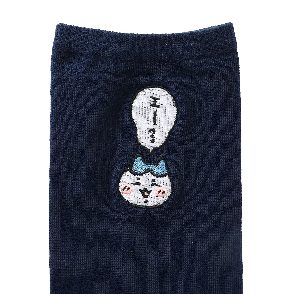 ちいかわ クルーソックス ワンポイント刺繍 ハチワレ ネイビー - Image 5