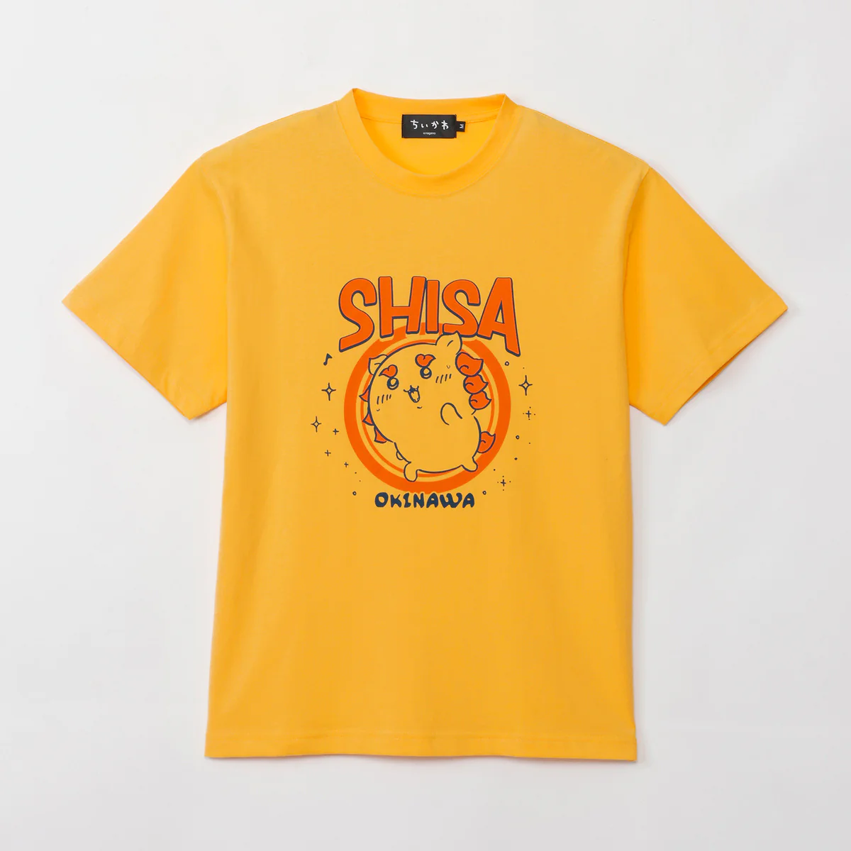 ちいかわ シーサーのおみやげやさん Tシャツ 全速力 イエロー