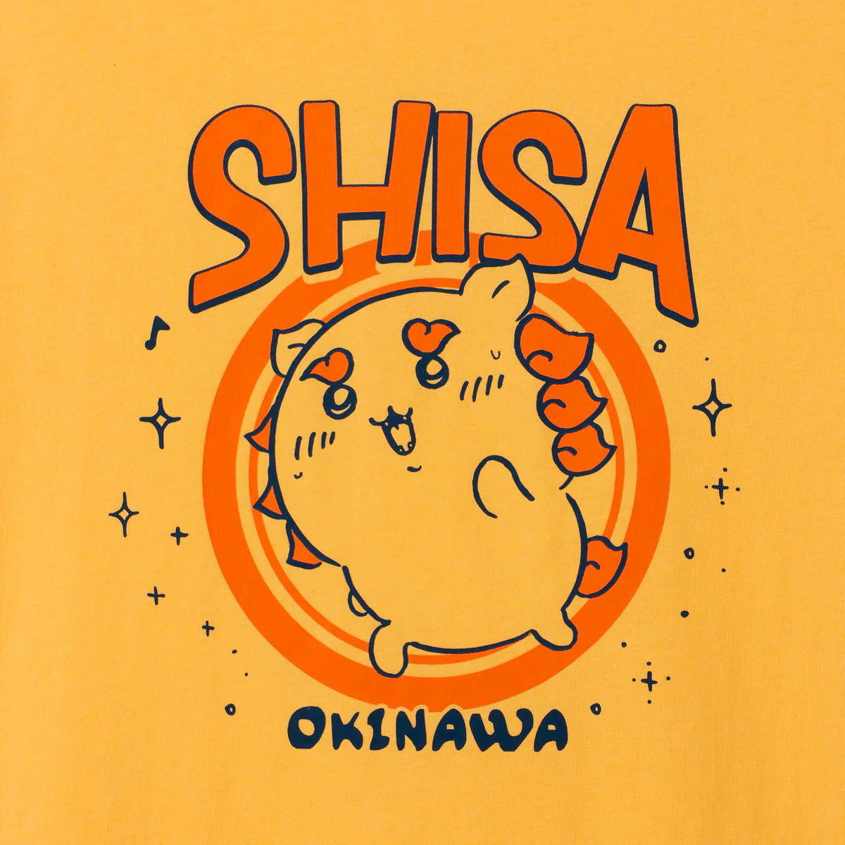 ちいかわ シーサーのおみやげやさん Tシャツ 全速力 イエロー - Image 2