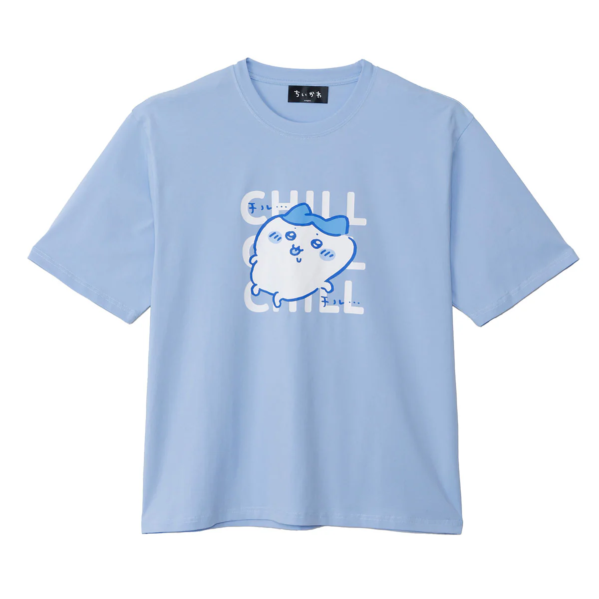 ちいかわ Tシャツ チルチルハチワレ ブルー - Image 3