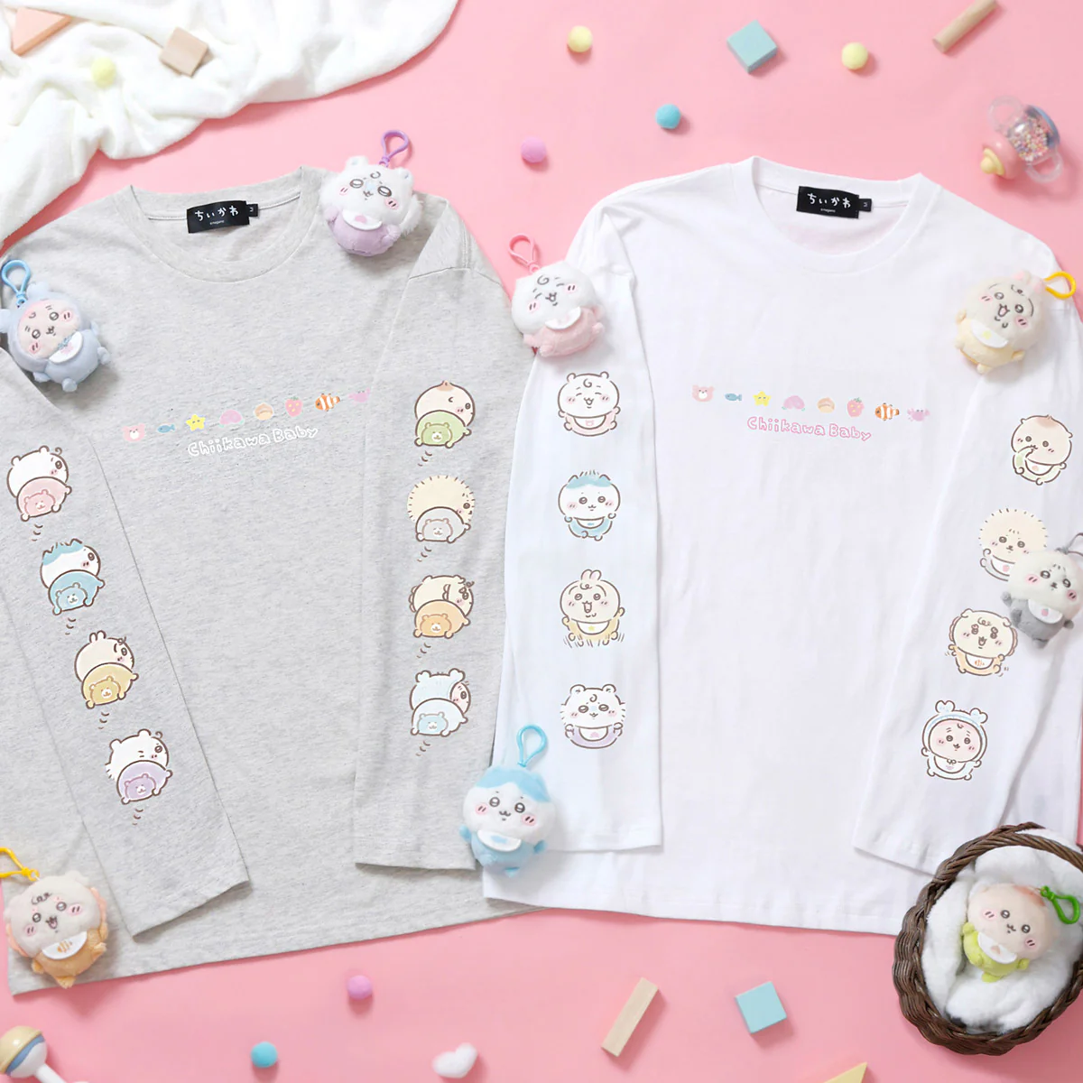 ちいかわ Chiikawa Baby 長袖Ｔシャツ ベビーになっちゃった ホワイト - Image 2