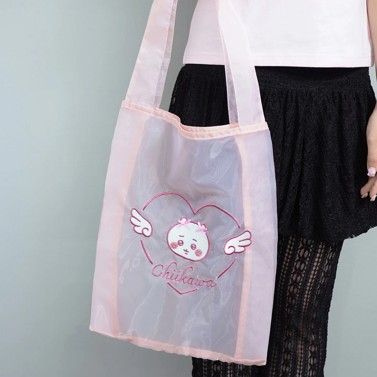 ちいかわ Go!HARAJUKU オーガンジーバッグ リボンリボン ちいかわ ピンク - Image 2