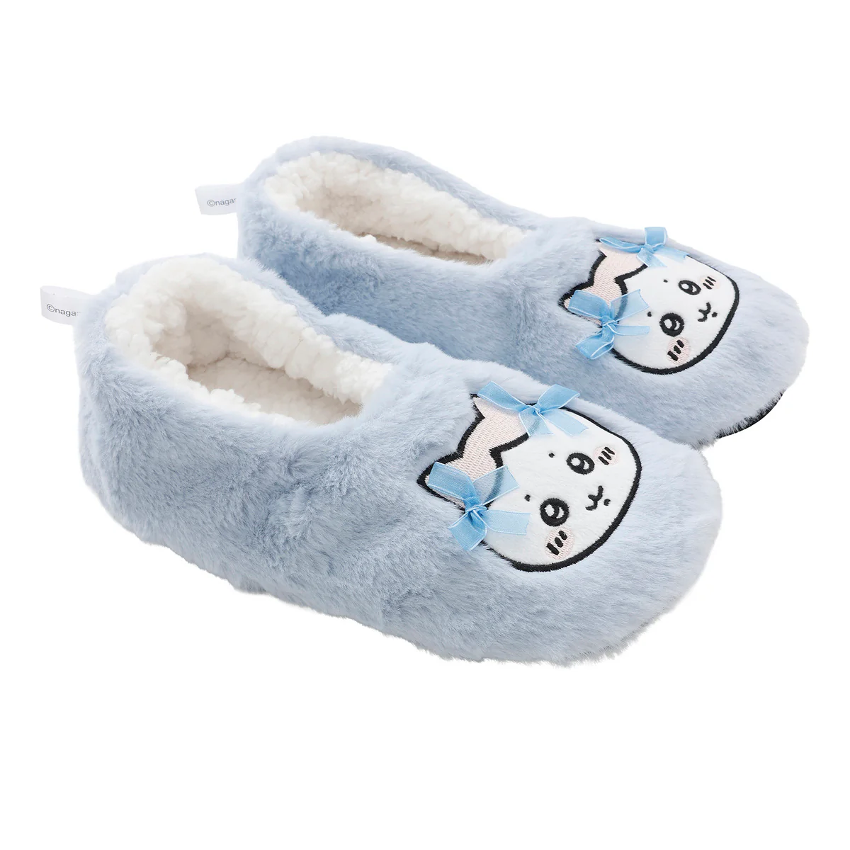 ちいかわ ルームシューズ ハチワレリボン サックス - Image 5
