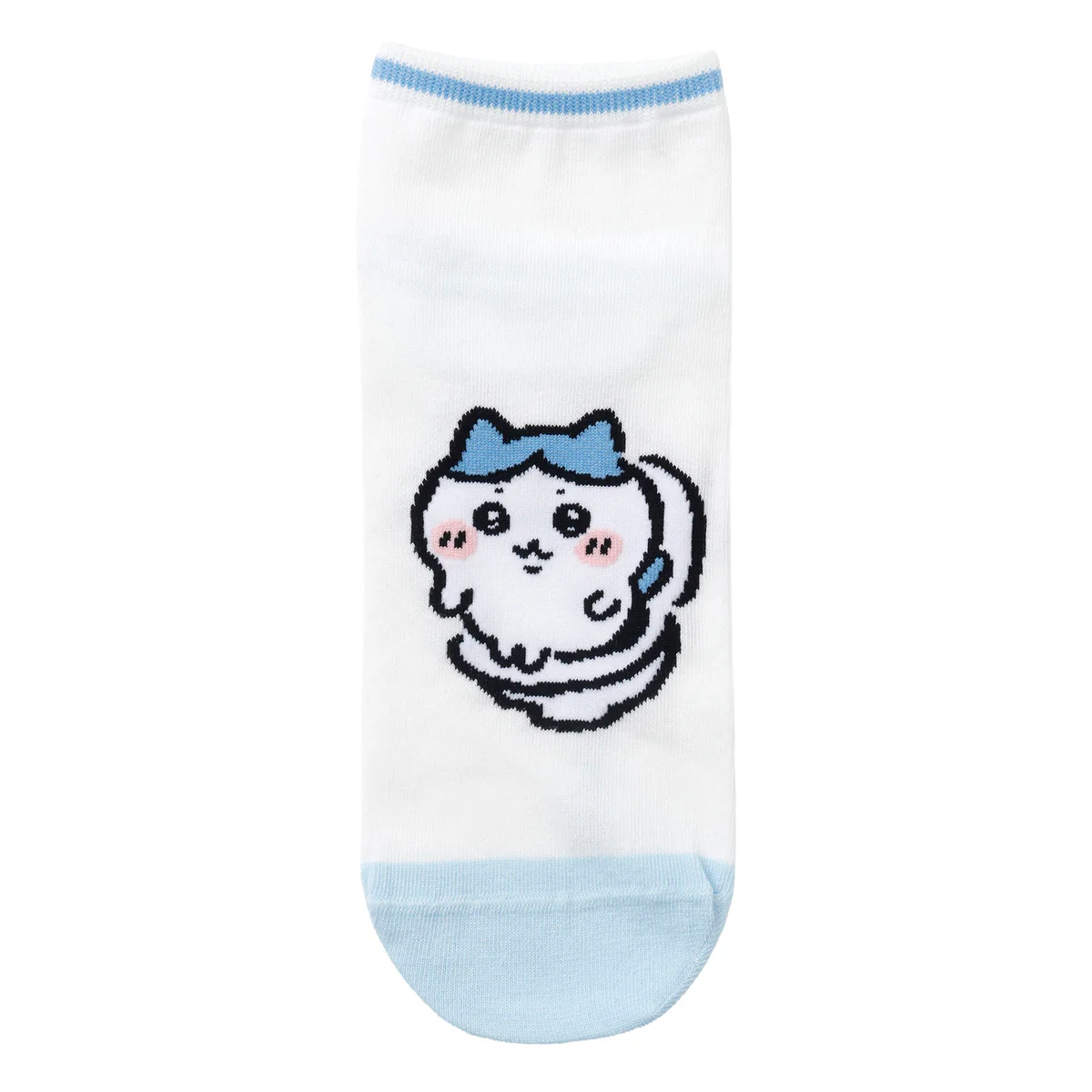 ちいかわ クルーソックス ハチワレトイレ サックス