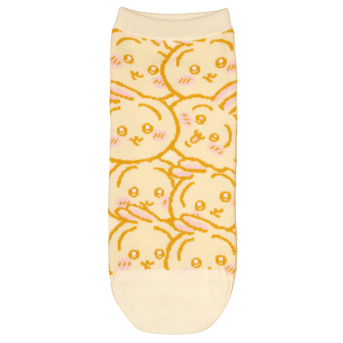 ちいかわ クルーソックス うさぎいっぱい イエロー - Image 3