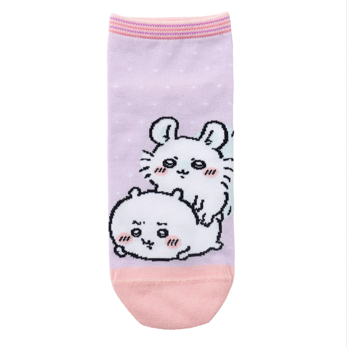 ちいかわ クルーソックス ちいかわとモモンガ ピンク - Image 3