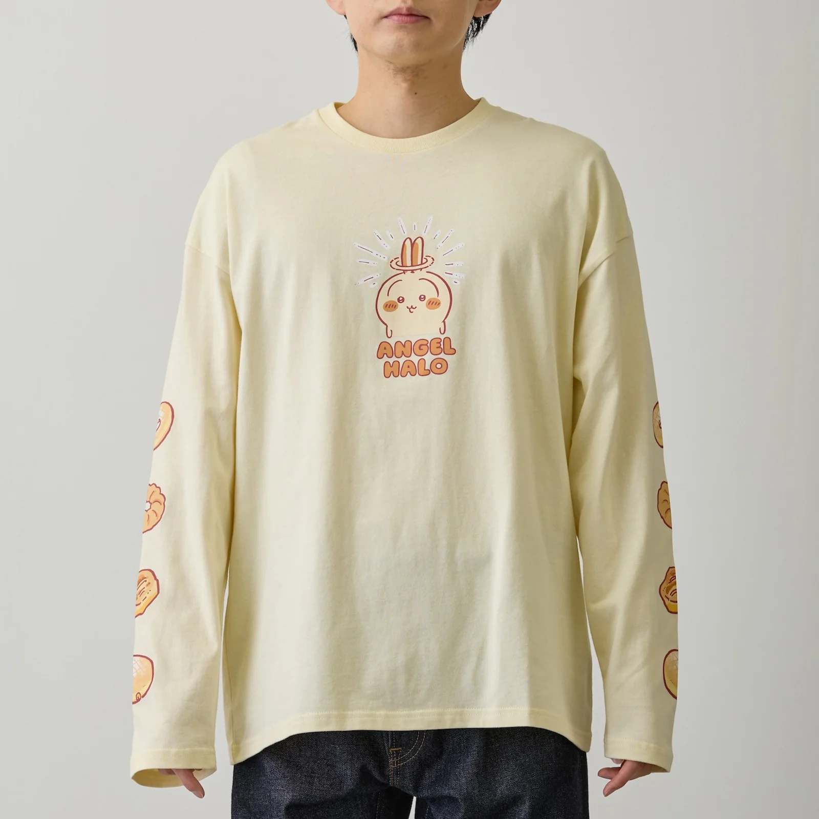 ちいかわ 長袖Tシャツ ドーナッツ イエローベージュ - Image 6