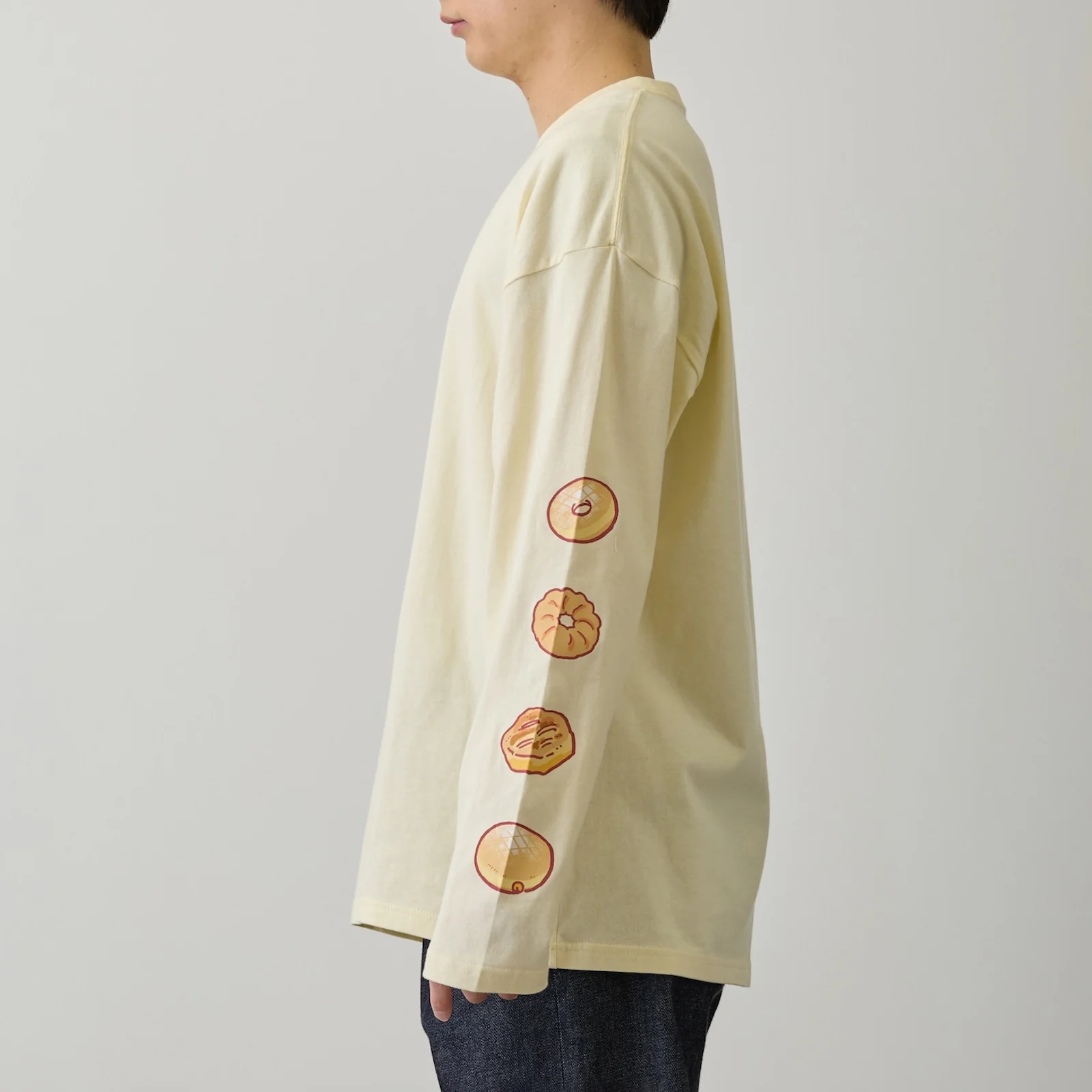 ちいかわ 長袖Tシャツ ドーナッツ イエローベージュ - Image 7
