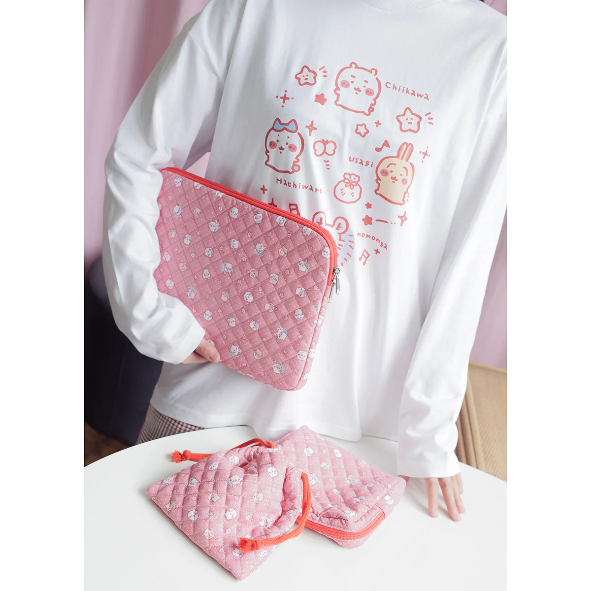 ちいかわ 長袖Tシャツ 小さいの ホワイト - Image 3