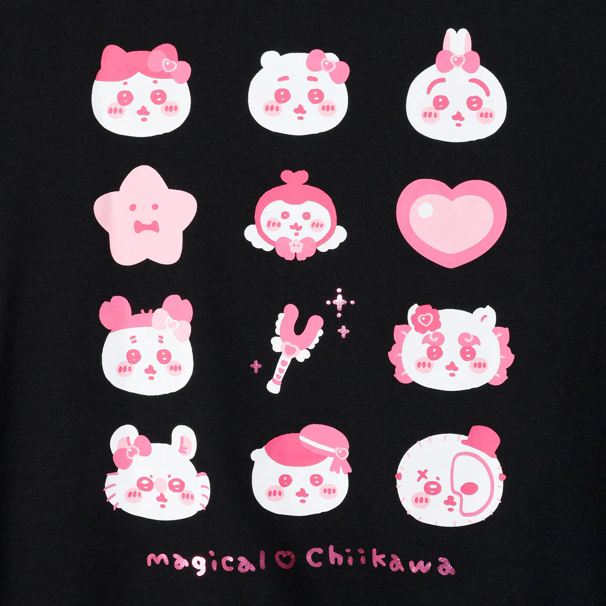ちいかわ まじかるちいかわ ZIPパーカー キラキラ ブラック - Image 5