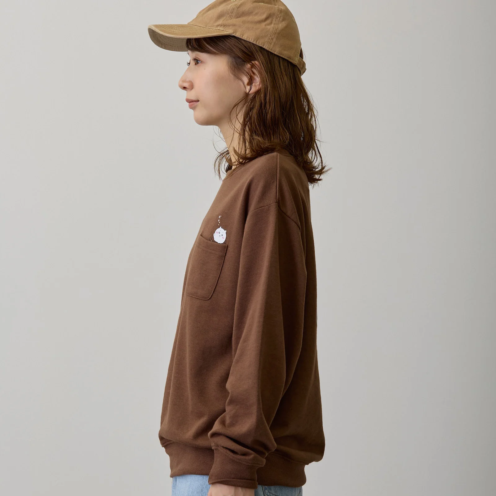 ちいかわ スウェット 自分フォンデュ ブラウン - Image 4