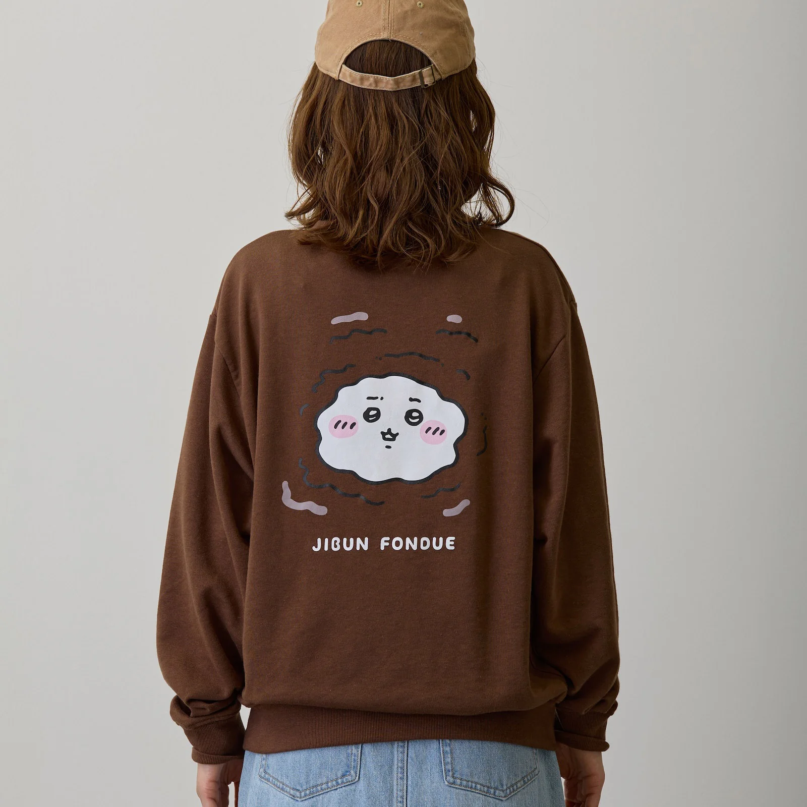 ちいかわ スウェット 自分フォンデュ ブラウン - Image 5