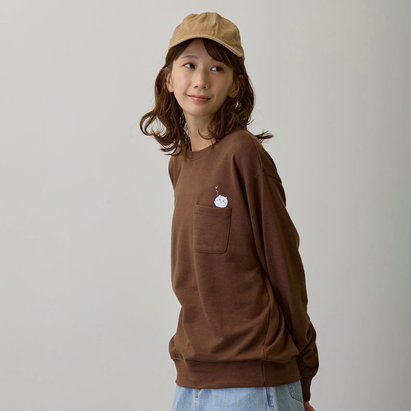 ちいかわ スウェット 自分フォンデュ ブラウン - Image 9