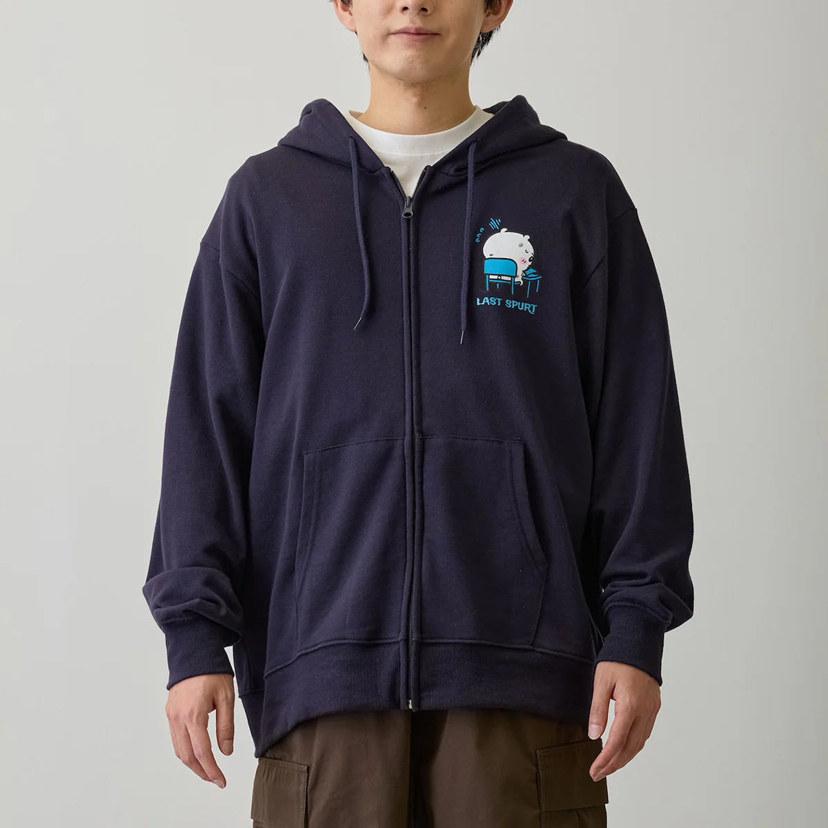 ちいかわ ZIPパーカー 試験だ ネイビー - Image 13