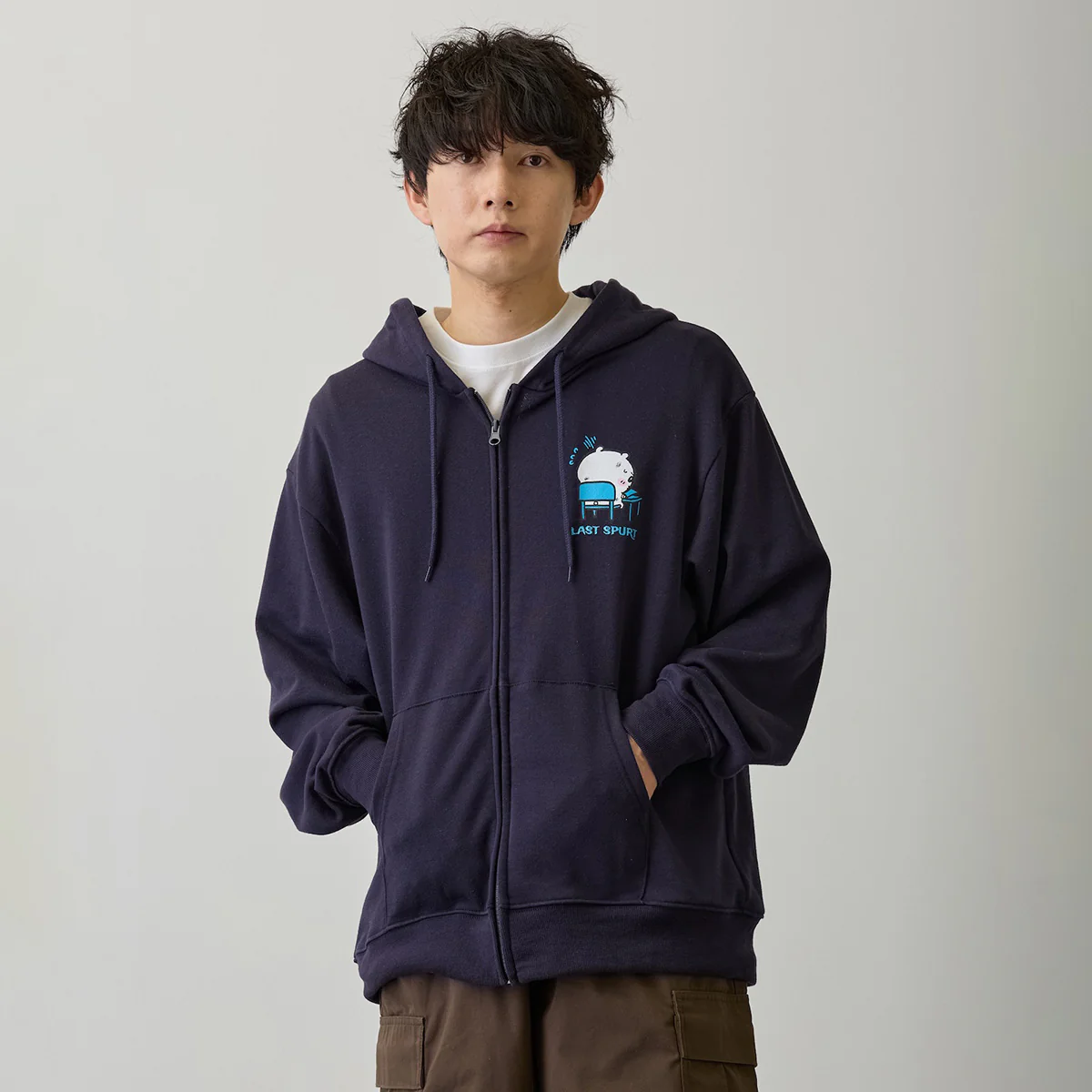 ちいかわ ZIPパーカー 試験だ ネイビー - Image 16