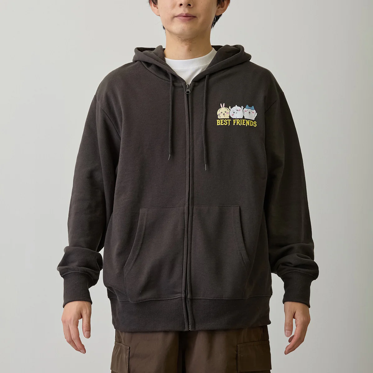ちいかわ ZIPパーカー 仲良しトリオ スミ - Image 14