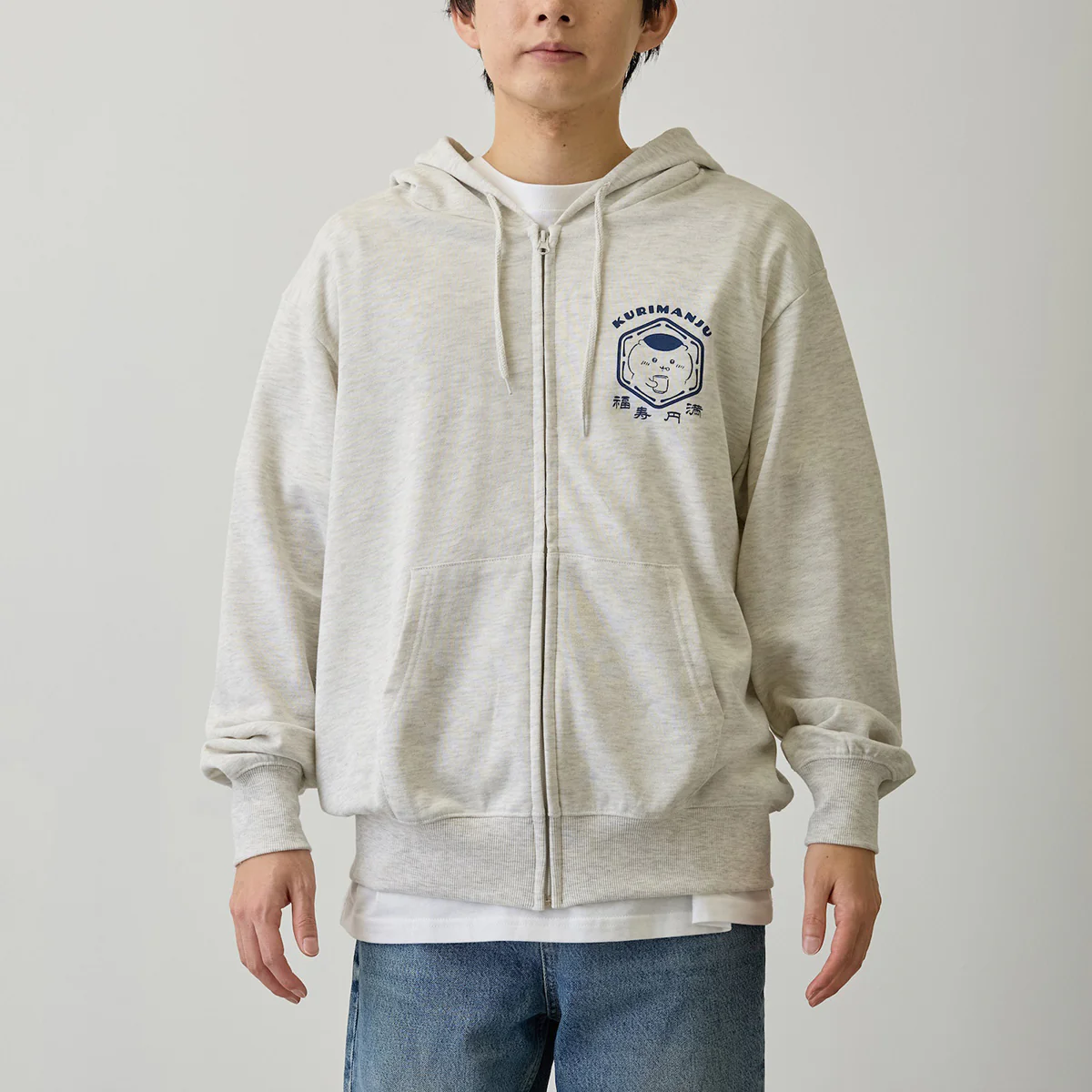 ちいかわ ZIPパーカー 福寿円満 アッシュ - Image 11