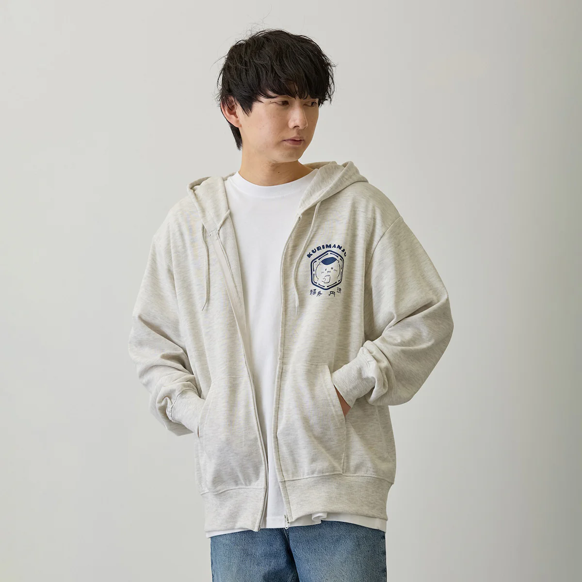 ちいかわ ZIPパーカー 福寿円満 アッシュ - Image 15