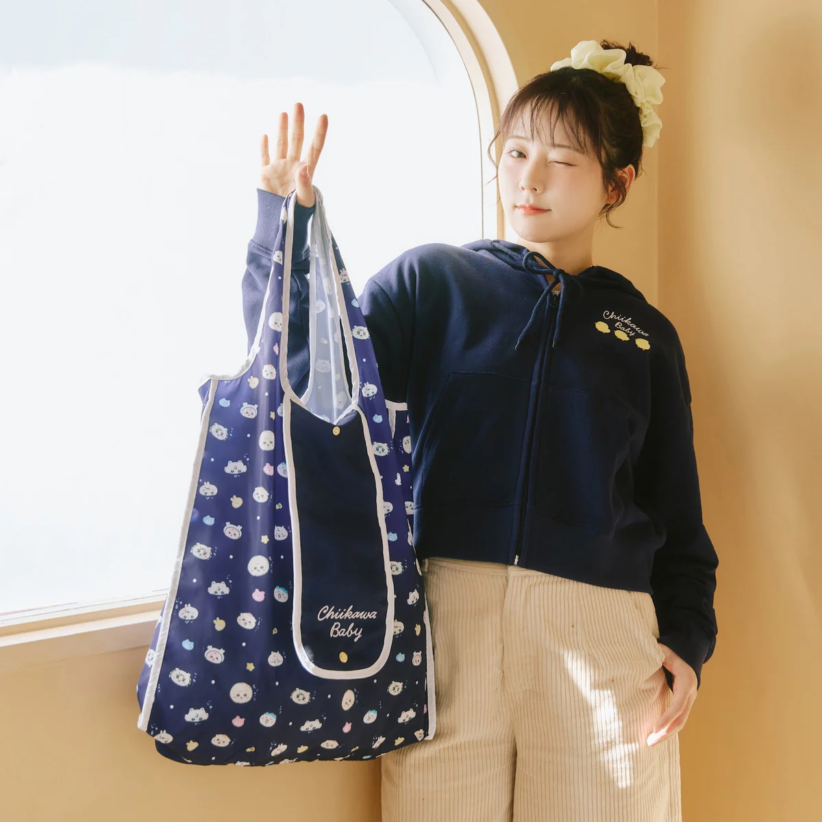 ちいかわ Chiikawa Baby エコバッグ みんな ネイビー - Image 2