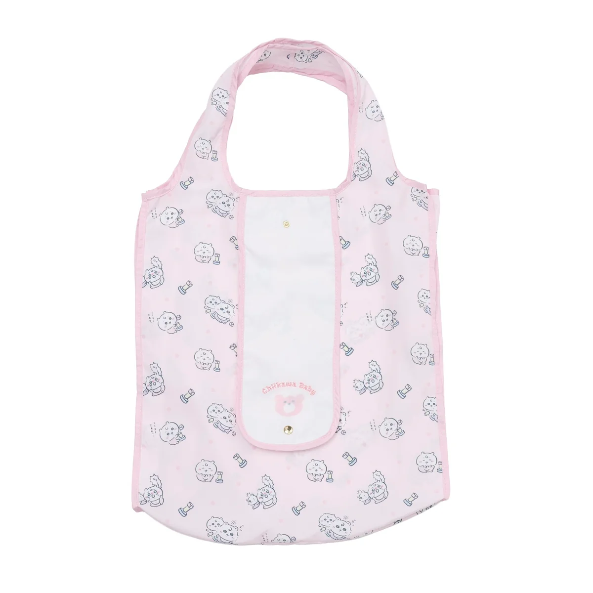 ちいかわ Chiikawa Baby エコバッグ 積み木崩されちゃった ピンク - Image 3