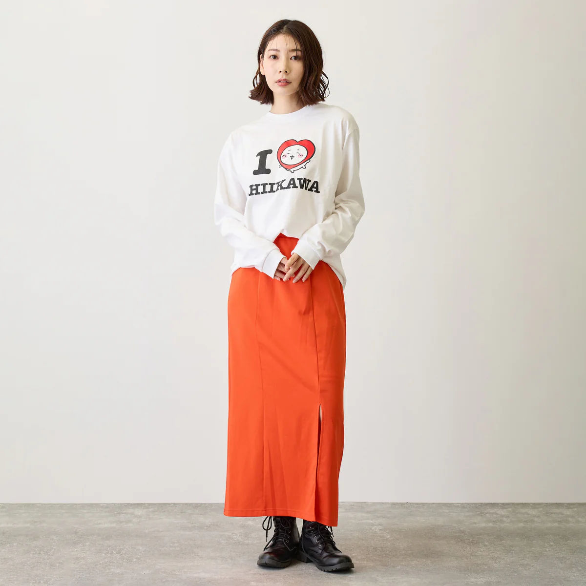 ちいかわ 長袖Tシャツ I LOVE CHIIKAWA ホワイト - Image 8