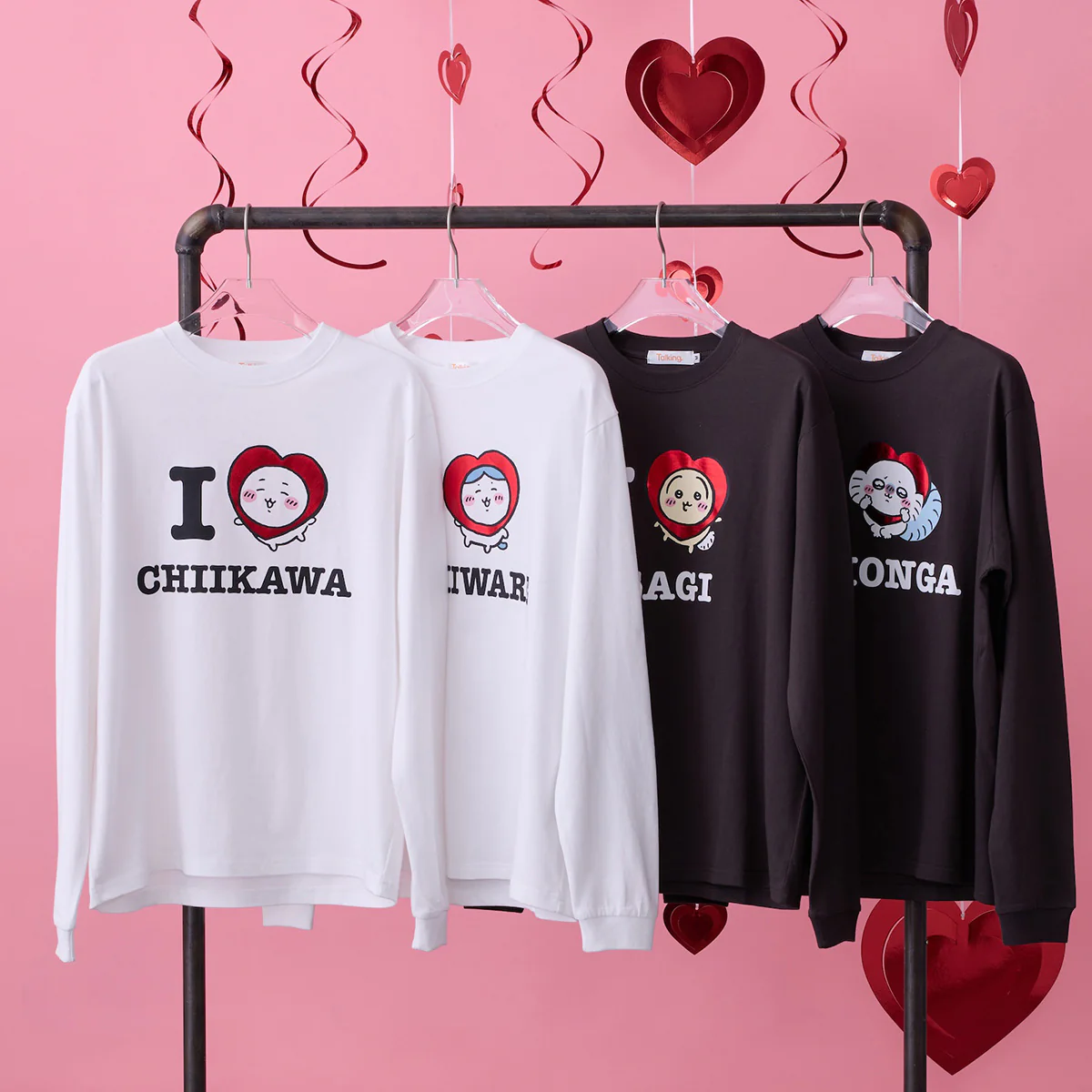 ちいかわ 長袖Tシャツ I LOVE HACHIWARE ホワイト - Image 3