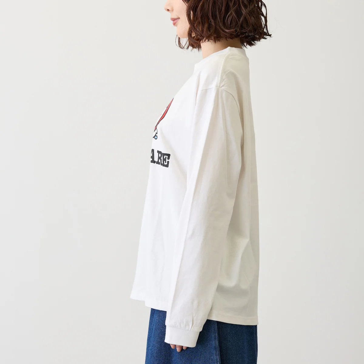 ちいかわ 長袖Tシャツ I LOVE HACHIWARE ホワイト - Image 5