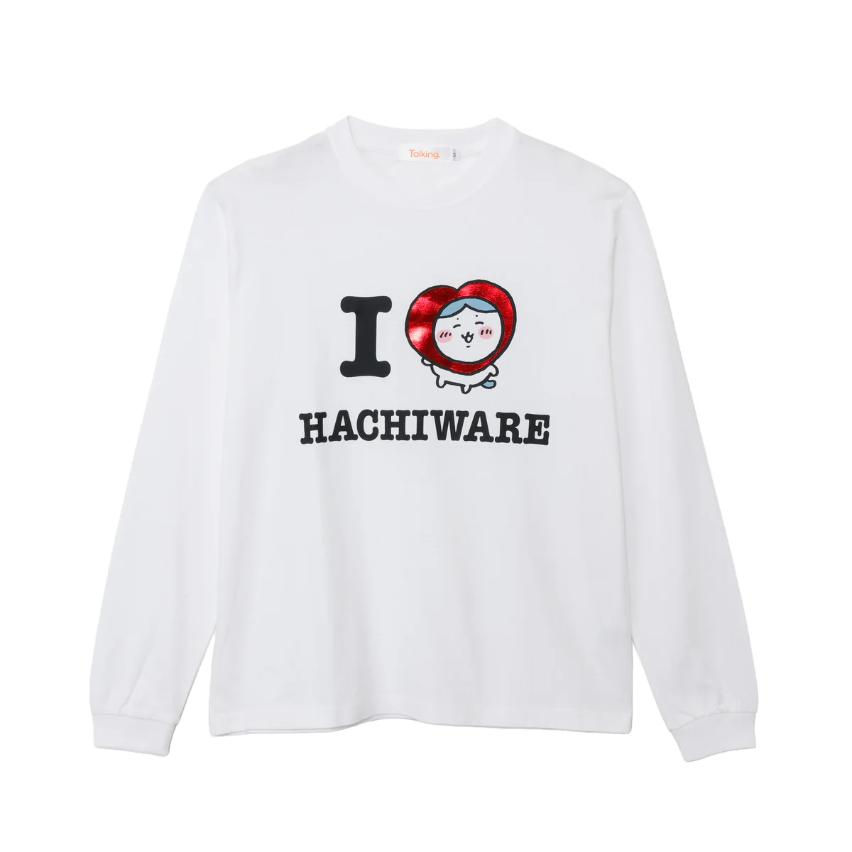 ちいかわ 長袖Tシャツ I LOVE HACHIWARE ホワイト - Image 9