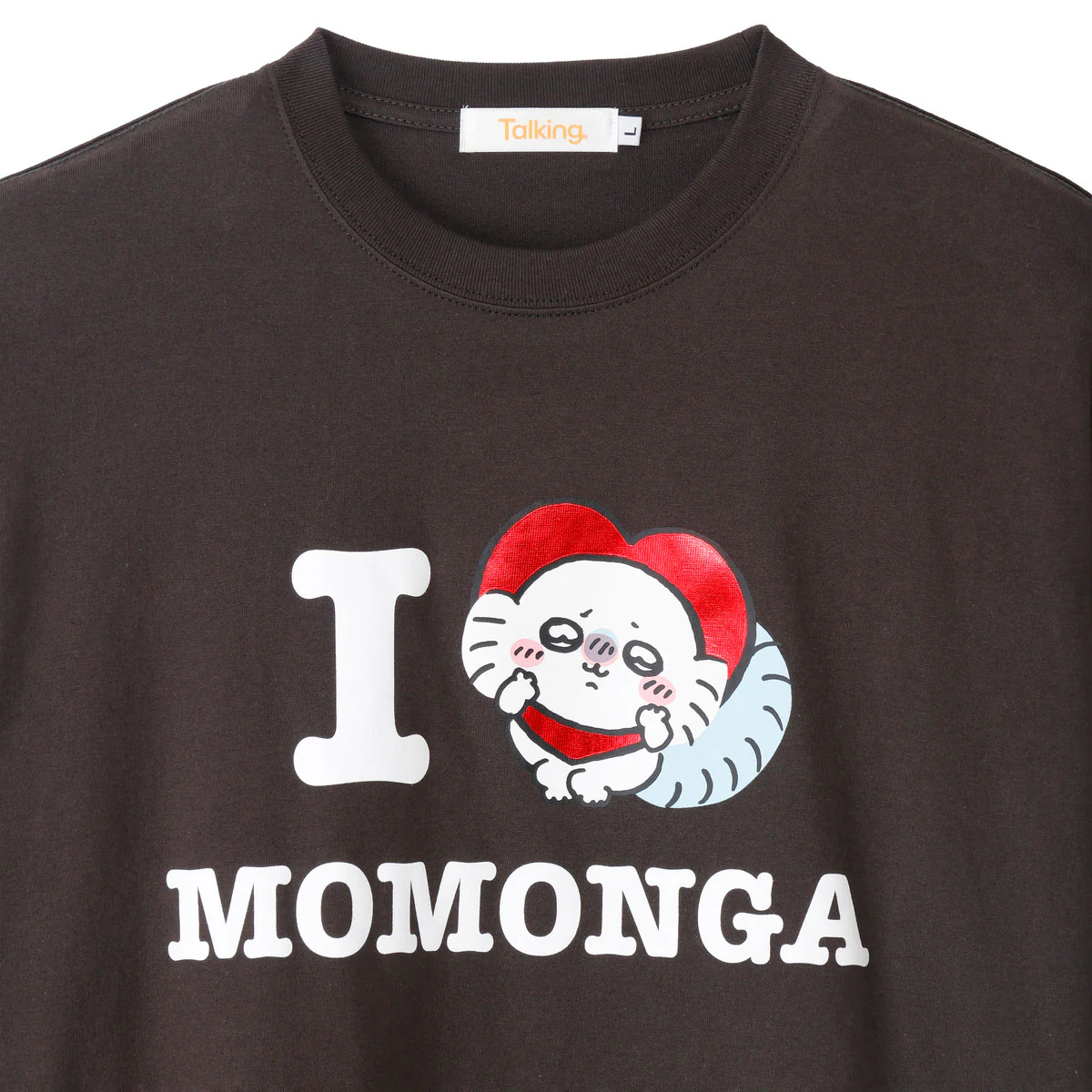 ちいかわ 長袖Tシャツ I LOVE MOMONGA スミ - Image 10