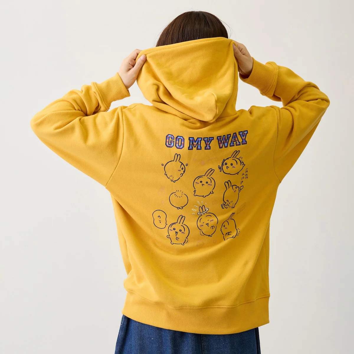 ちいかわ ZIPパーカー GO MY WAY イエロー - Image 11