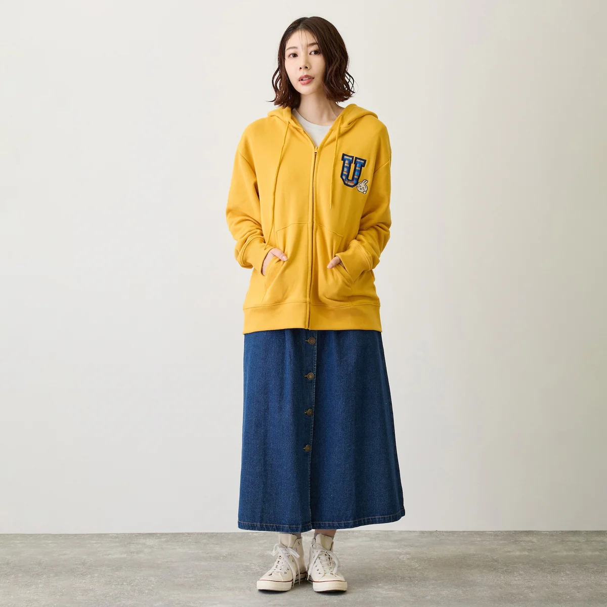 ちいかわ ZIPパーカー GO MY WAY イエロー - Image 12