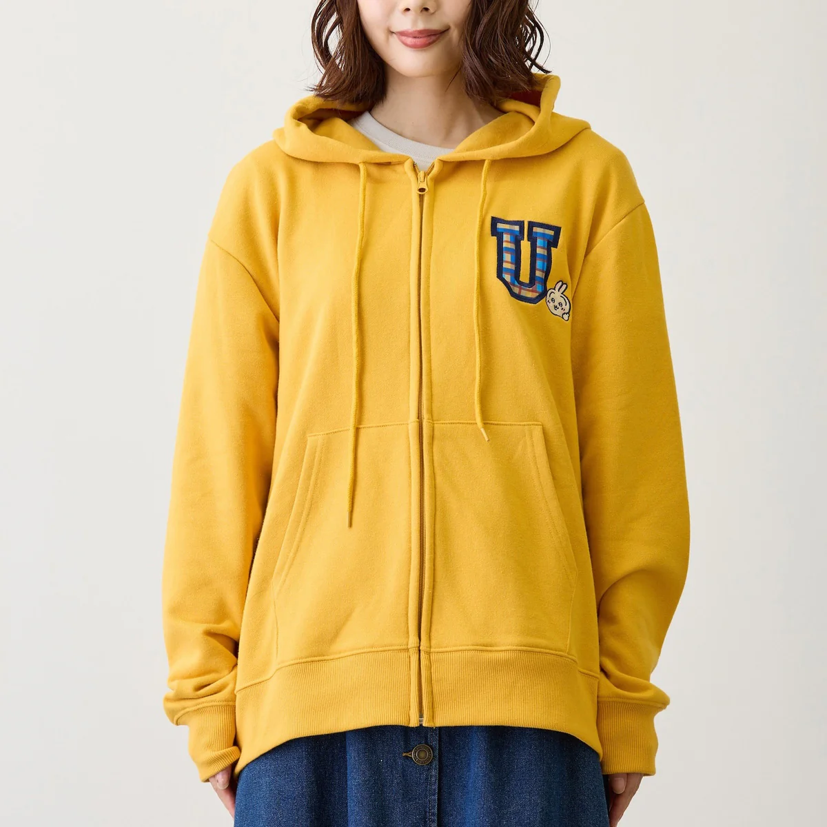 ちいかわ ZIPパーカー GO MY WAY イエロー - Image 6