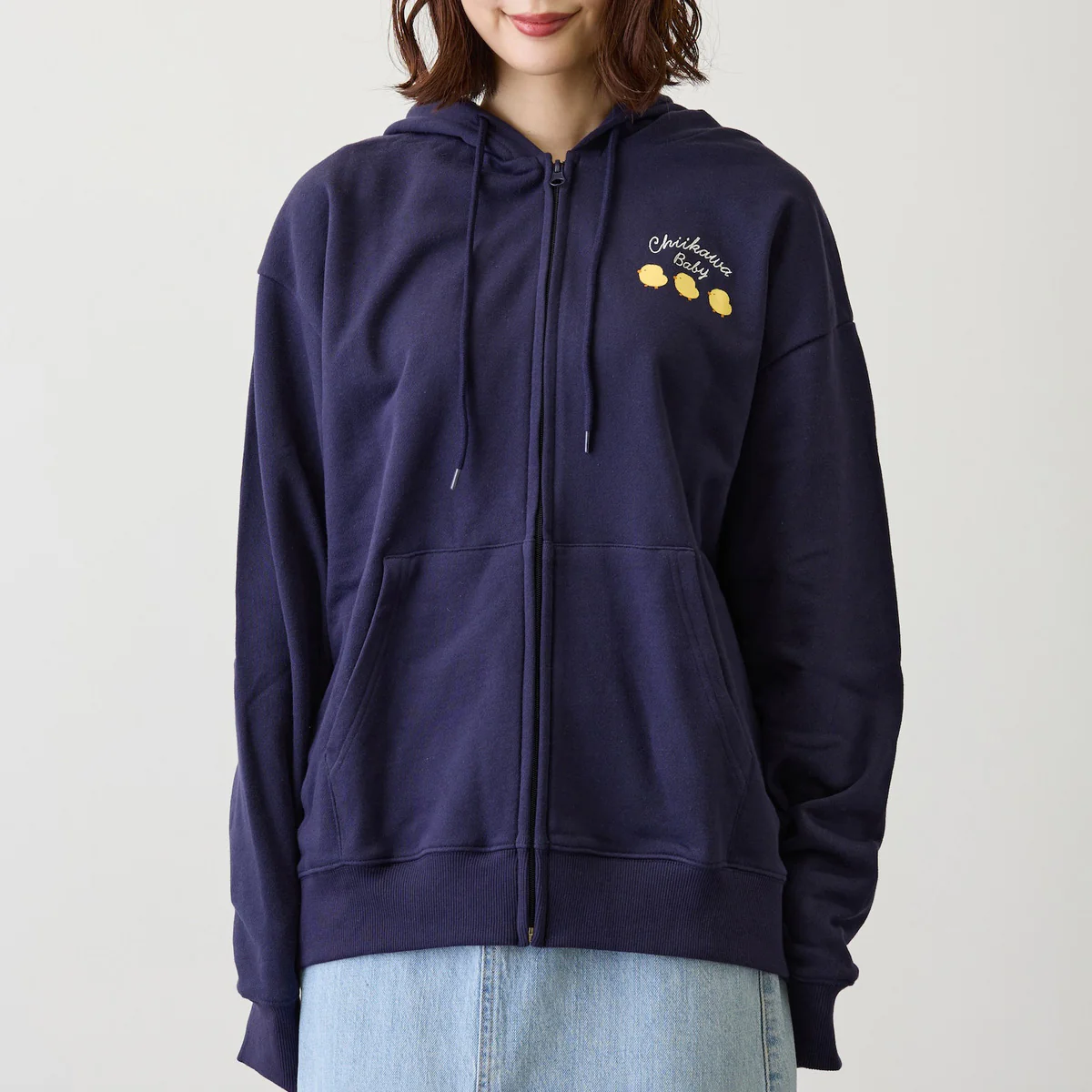 ちいかわ Chiikawa Baby ZIPパーカー おまる ネイビー - Image 10