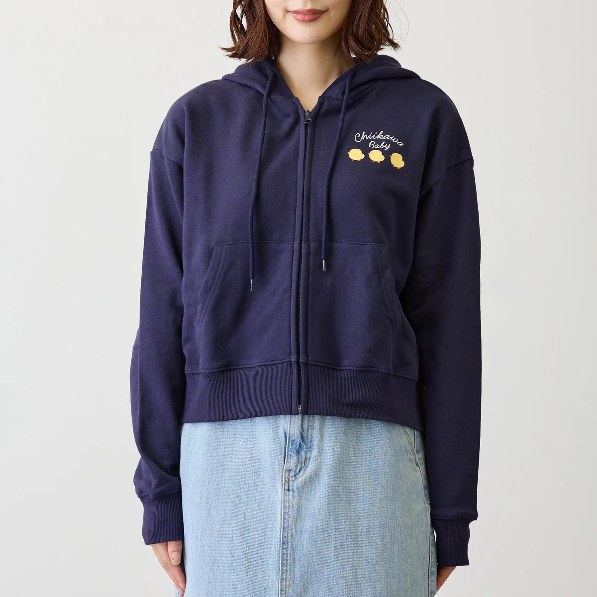 ちいかわ Chiikawa Baby ZIPパーカー おまる ネイビー - Image 6
