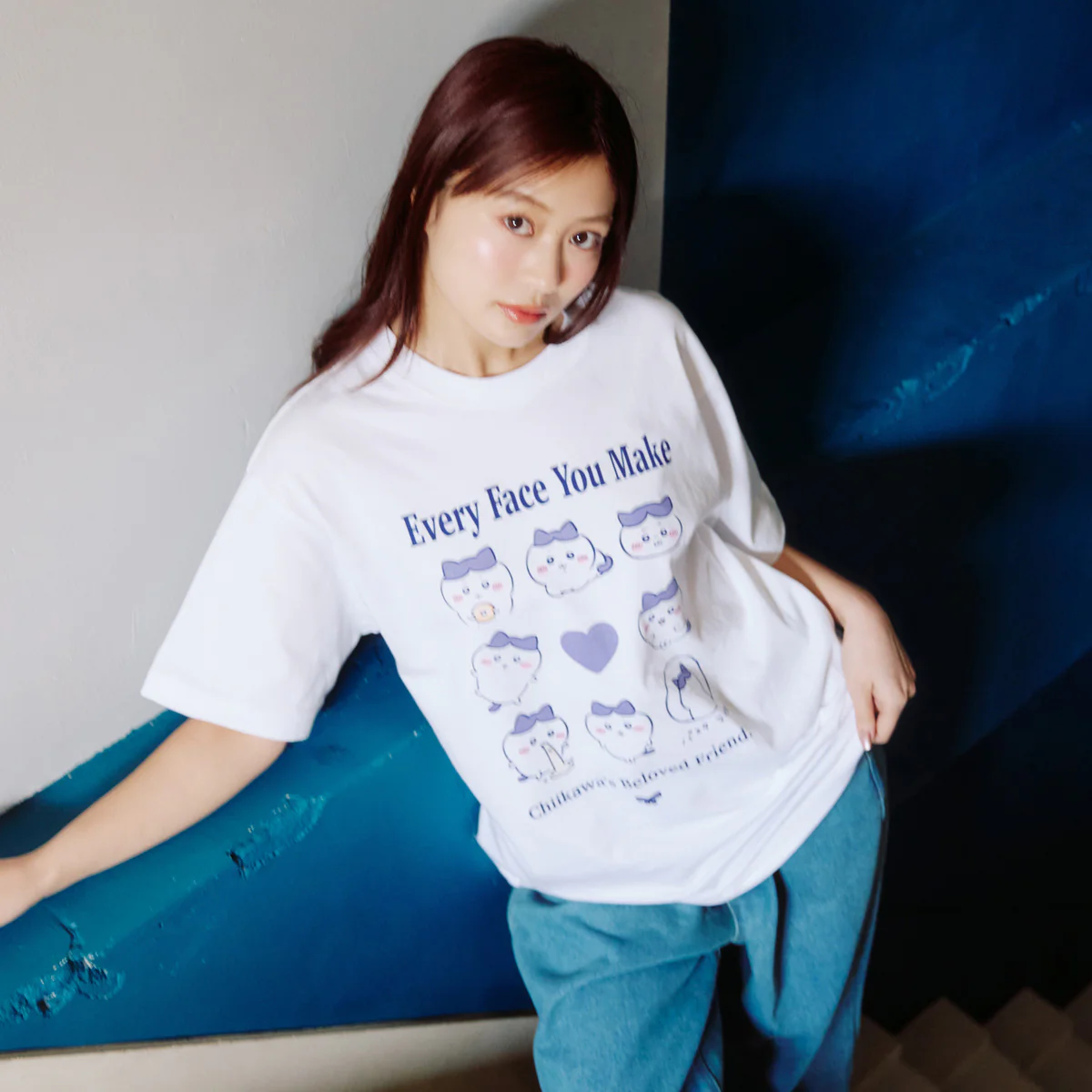 ちいかわ Tシャツ ハチワレシリーズ ホワイト - Image 2