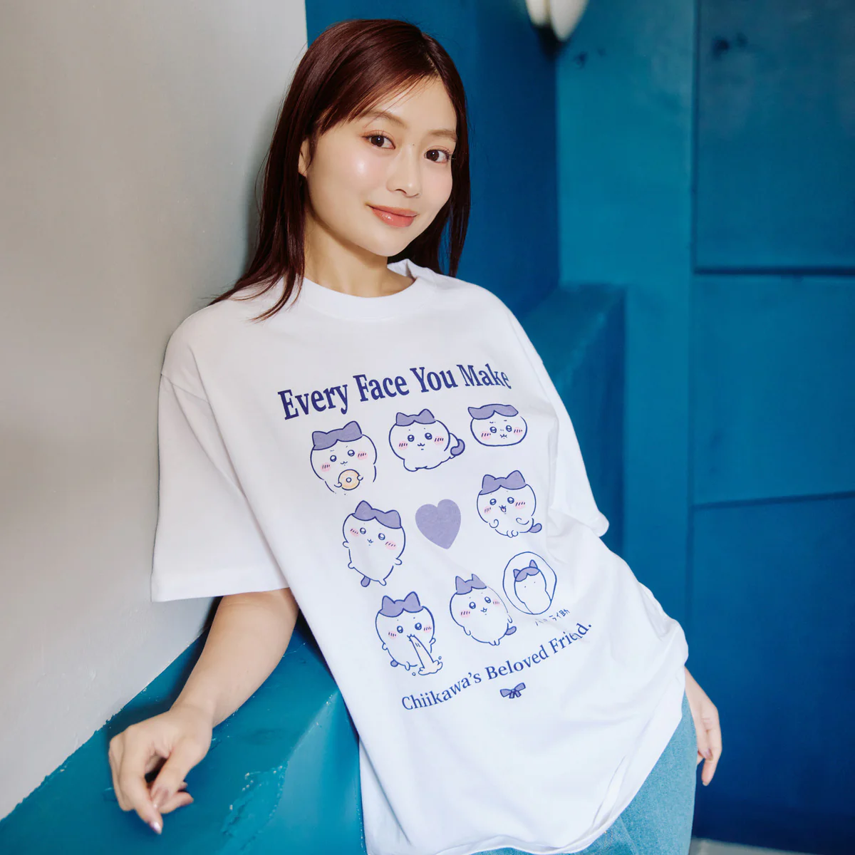ちいかわ Tシャツ ハチワレシリーズ ホワイト - Image 3